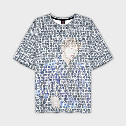 Мужская футболка оверсайз BTS JUNGKOOK: портрет из слов песни