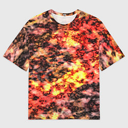 Футболка оверсайз мужская Лава под водой, цвет: 3D-принт