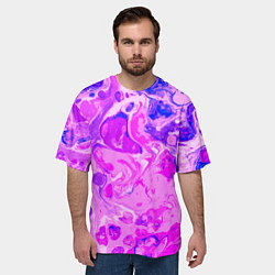 Футболка оверсайз мужская Абстракция тай-дай, цвет: 3D-принт — фото 2