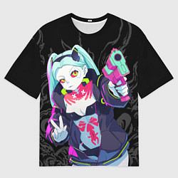 Футболка оверсайз мужская Ребекка: Cyberpunk, цвет: 3D-принт