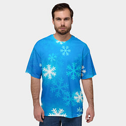 Футболка оверсайз мужская Зима 2023, цвет: 3D-принт — фото 2