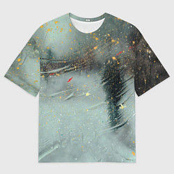Футболка оверсайз мужская Абстрактная зима и краски, цвет: 3D-принт