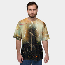 Футболка оверсайз мужская Туман, тени и краски, цвет: 3D-принт — фото 2