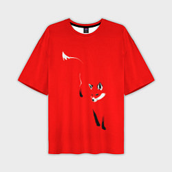 Футболка оверсайз мужская Красная лиса, цвет: 3D-принт