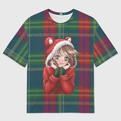 Футболка оверсайз мужская Снегурочка аниме, цвет: 3D-принт