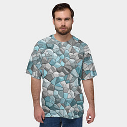 Футболка оверсайз мужская Мозаика из цветных камней, цвет: 3D-принт — фото 2