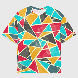 Футболка оверсайз мужская Хаос из геометрических фигур, цвет: 3D-принт
