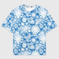 Мужская футболка оверсайз Снежок