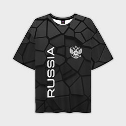 Футболка оверсайз мужская Черная броня Россия, цвет: 3D-принт