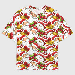 Футболка оверсайз мужская Новогодний праздник, цвет: 3D-принт