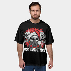 Футболка оверсайз мужская Кислотное Рождество, цвет: 3D-принт — фото 2