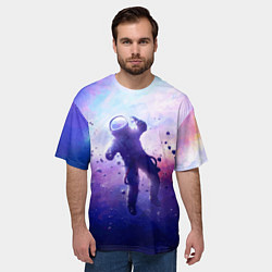Футболка оверсайз мужская Космонавт в безвоздушном пространстве, цвет: 3D-принт — фото 2