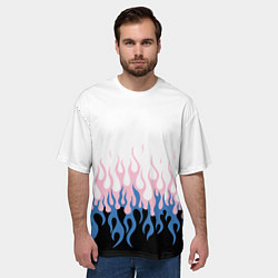 Футболка оверсайз мужская Ледяное пламя, цвет: 3D-принт — фото 2