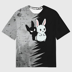 Футболка оверсайз мужская Теневой зайка, цвет: 3D-принт