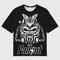 Футболка оверсайз мужская Fallout helmet, цвет: 3D-принт