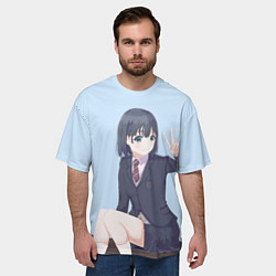 Футболка оверсайз мужская Koguma peace - Супер Каб, цвет: 3D-принт — фото 2