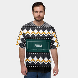 Футболка оверсайз мужская FIRM ретро свитер, цвет: 3D-принт — фото 2