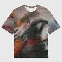 Футболка оверсайз мужская Темнота, тени и краски, цвет: 3D-принт