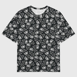 Футболка оверсайз мужская Черепа со звёздами, цвет: 3D-принт