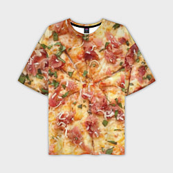 Мужская футболка оверсайз Вкусная пицца