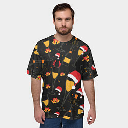 Футболка оверсайз мужская Брызги шампанского, цвет: 3D-принт — фото 2