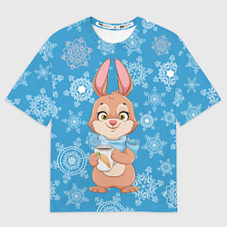 Мужская футболка оверсайз Морковный кофе