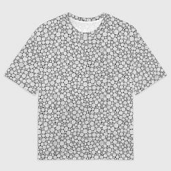 Футболка оверсайз мужская Круги штрихованные, цвет: 3D-принт