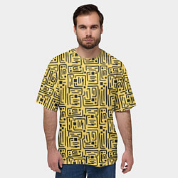 Футболка оверсайз мужская Квадраты и прямоугольники, цвет: 3D-принт — фото 2