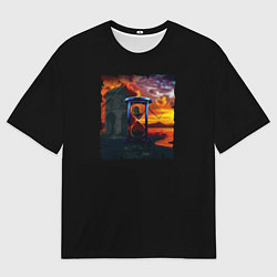 Футболка оверсайз мужская Песочные часы времени, цвет: 3D-принт