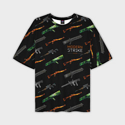 Мужская футболка оверсайз Оружие - Modern strike online