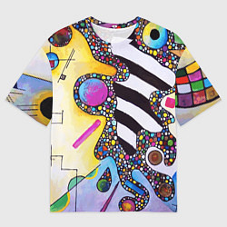 Футболка оверсайз мужская Василий Кандинский Абстрактная композиция, цвет: 3D-принт