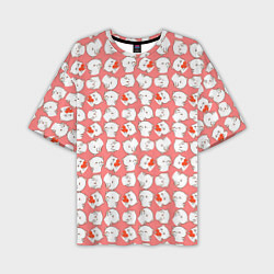 Мужская футболка оверсайз Паттерн с котами