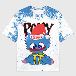 Футболка оверсайз мужская Новогодний Poppy, цвет: 3D-принт