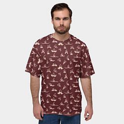 Футболка оверсайз мужская Усы и носы в шоколаде, цвет: 3D-принт — фото 2