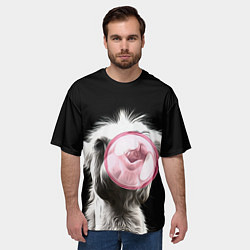 Футболка оверсайз мужская Верблюд жует жвачку, цвет: 3D-принт — фото 2