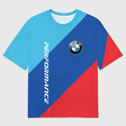 Мужская футболка оверсайз Bmw - m colors