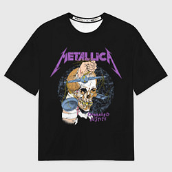 Футболка оверсайз мужская Metallica - damaged justice, цвет: 3D-принт