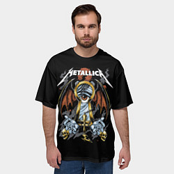 Футболка оверсайз мужская Металлика - Metallica, цвет: 3D-принт — фото 2