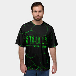 Футболка оверсайз мужская Stalker radiation art, цвет: 3D-принт — фото 2