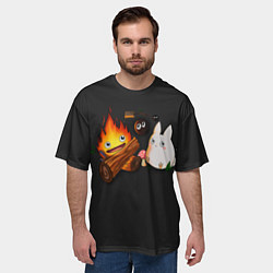 Футболка оверсайз мужская Кальцифер арт, цвет: 3D-принт — фото 2