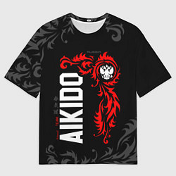 Футболка оверсайз мужская Сборная России по айкидо, цвет: 3D-принт