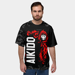 Футболка оверсайз мужская Сборная России по айкидо, цвет: 3D-принт — фото 2