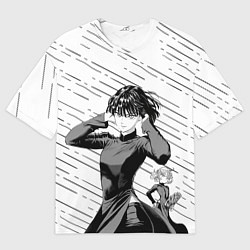 Футболка оверсайз мужская Фубуки и Тацумаки, цвет: 3D-принт