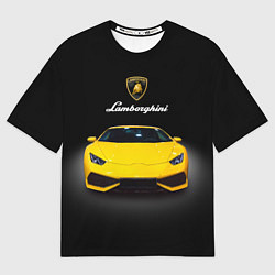 Футболка оверсайз мужская Итальянский спорткар Lamborghini Aventador, цвет: 3D-принт