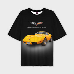 Футболка оверсайз мужская Американский спорткар Chevrolet Corvette Stingray, цвет: 3D-принт