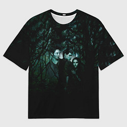 Футболка оверсайз мужская Сумерки Белла Эдвард Джейкоб арт, цвет: 3D-принт