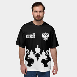 Футболка оверсайз мужская Russia national team, цвет: 3D-принт — фото 2