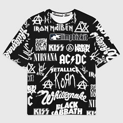 Мужская футболка оверсайз Сборник тяжёлого рока