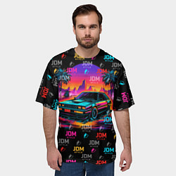 Футболка оверсайз мужская JDM neon style, цвет: 3D-принт — фото 2