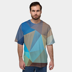 Футболка оверсайз мужская Детальные выпуклые фигуры, цвет: 3D-принт — фото 2